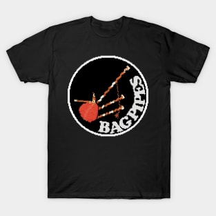 Rock Battle Card Game Bagpipes Icon T-Shirt